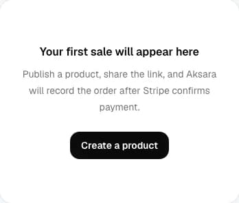 The Orders page before the example seller's first sale