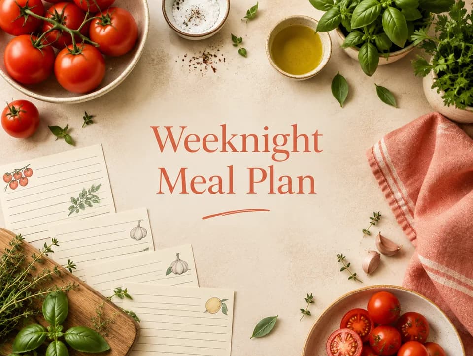 Weeknight meal plan